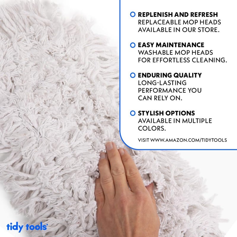 Tidy Tools Commercial Dust Mop â€“ 30 Inch Floor Sweeper for Hardwood, Reusable Cotton Mop Head, Extendable Handle, Dry Mop for Floor Cleaning & Janitorial Supplies - Image 5